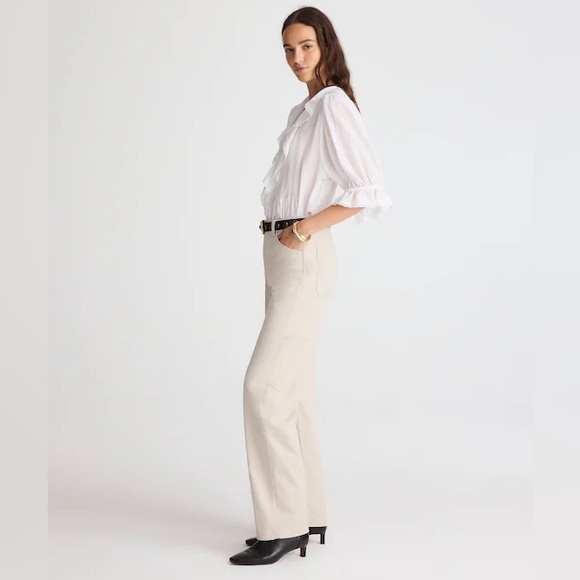 NWT Madewell Balloon Pant in Form Grey Khaki Cream Size 24 Barrel Leg $138 NW467 - Picture 13 of 15